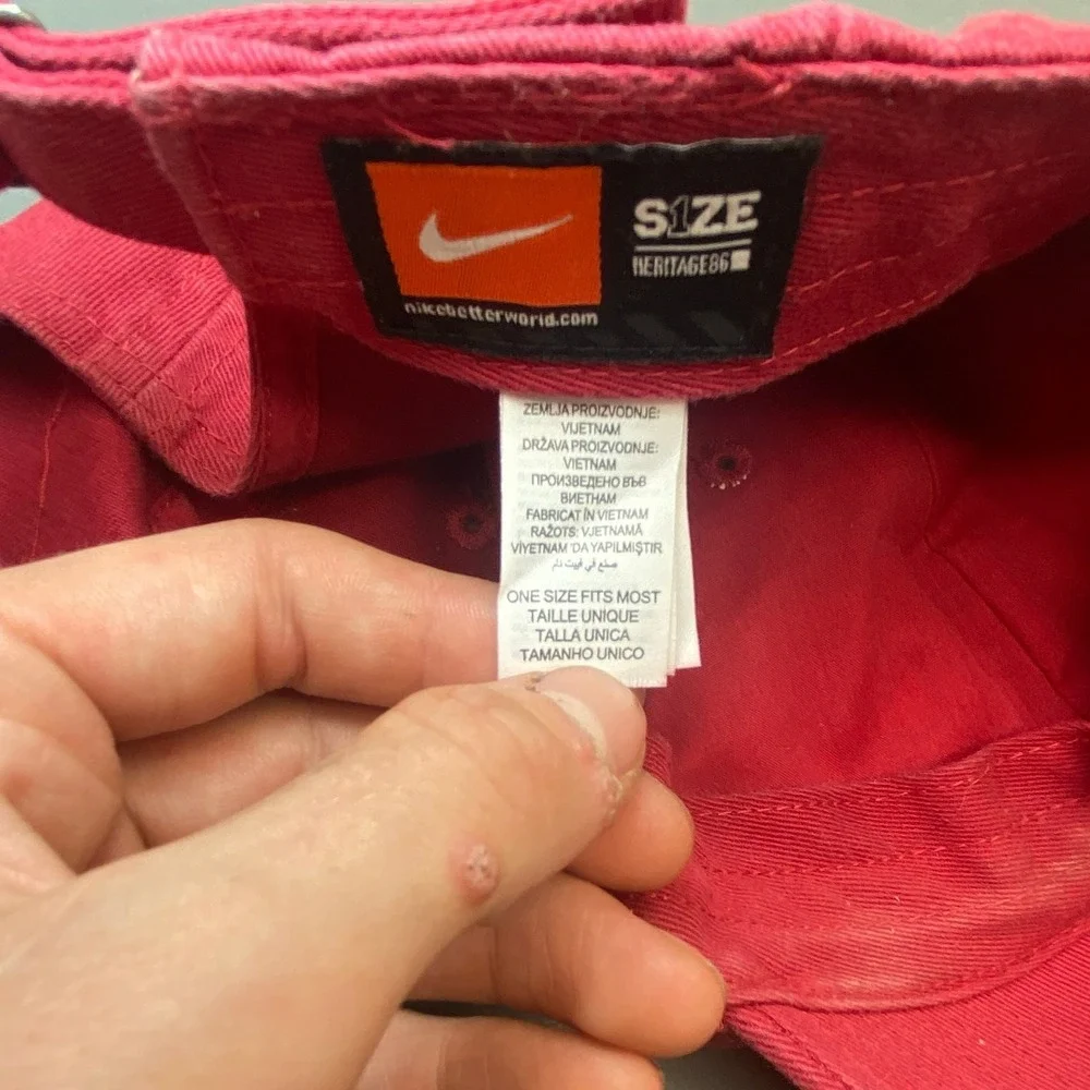 Nike FC Barcelona FCB Soccer Cap Red Adjustable Strapback One Size